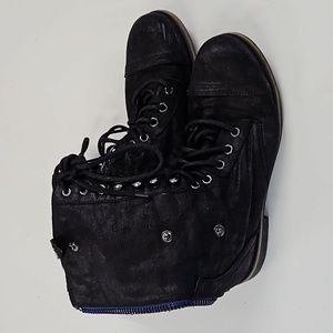 Zipper and Lace combat style boot, size 8